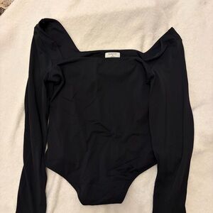 Babaton Black Long Sleeve Bodysuit